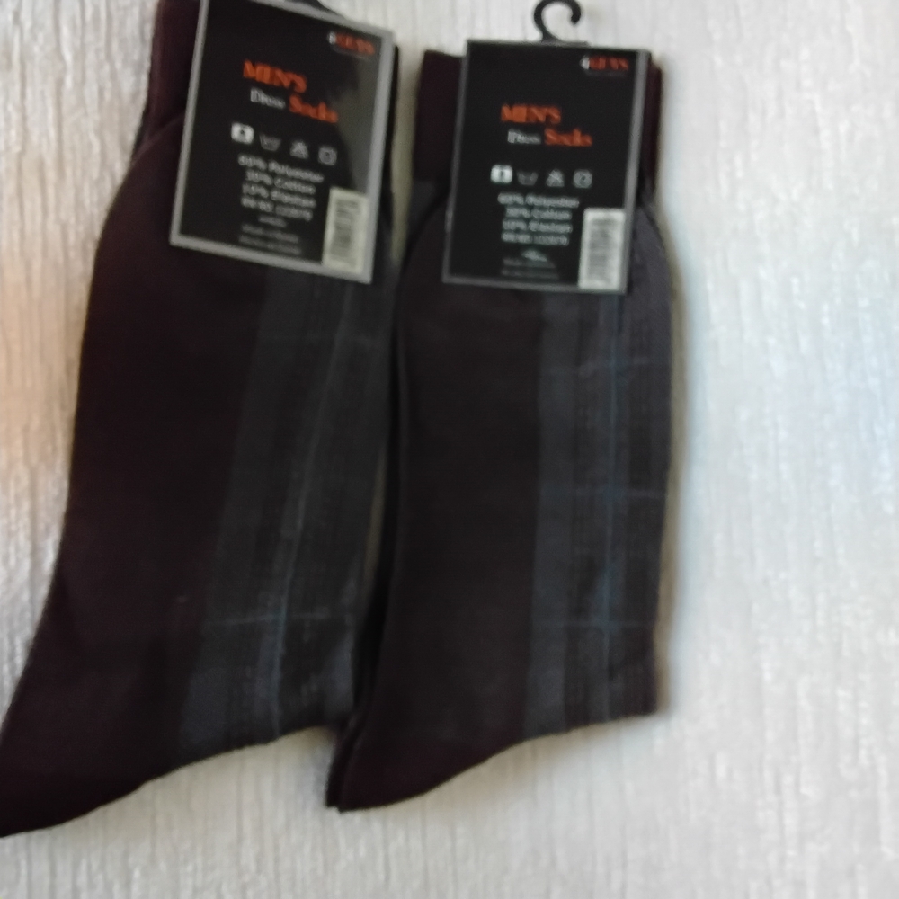 4Guys Men's Reddish Brown Dress Socks 2 Pairs Size 10-13 - Picture 6 of 6